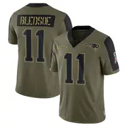Olive Men's Drew Bledsoe New England Patriots Limited 2021 Salute To Service Jersey